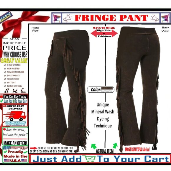 🛑 BULLY Fold Over FRINGE ➕🆒 LEGGING PANT High Waist Mineral Wash💸BUY NOW‼️🟢 - Picture 9 of 16